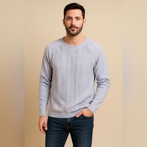 Tommy Bahama Men’s Light Blue Cotton Linen V-Neck Sweater Size XXL